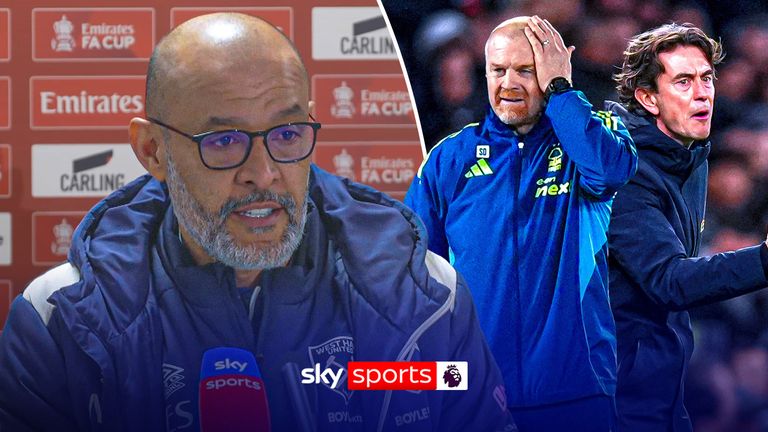 Nuno speaks on Dyche and Frank sackings.