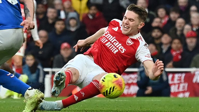 Victor Gokeres scores Arsenal's second goal against Sunderland