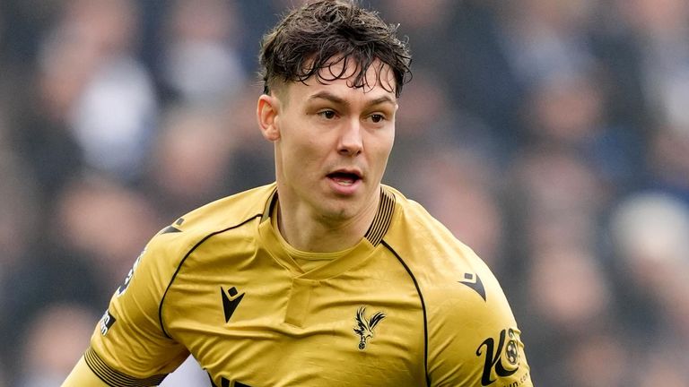 Jorgen Strand Larsen in action for Crystal Palace against Brighton