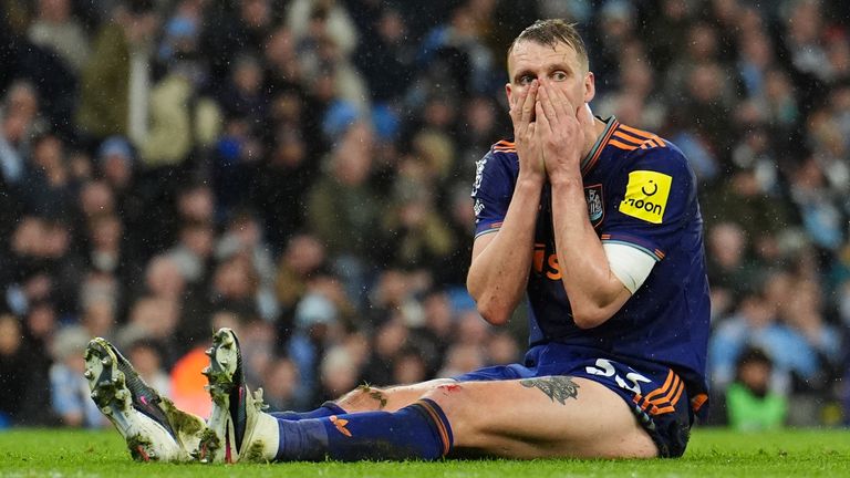 Dan Burn rues a missed chance at the Etihad