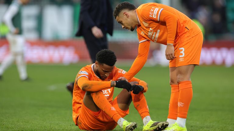 Rangers left six points behind Hearts after Hibs force stalemate