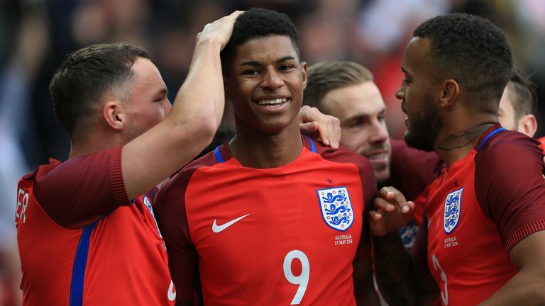 Rashford made his England debut in May 2016 before going on to represent the Three Lions at the Euros