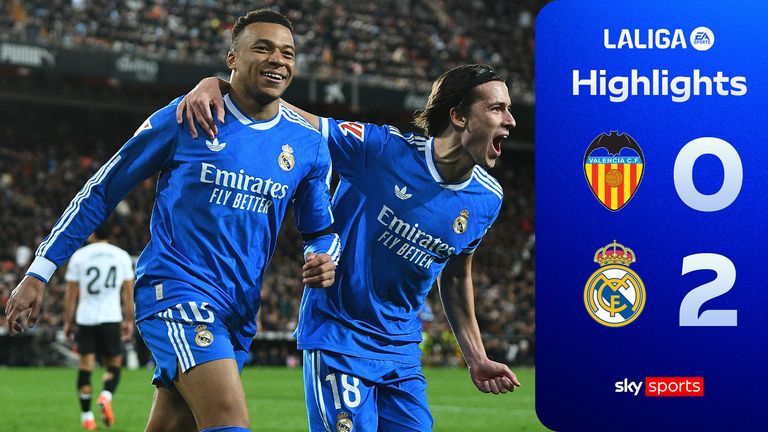 Highlights of the LALIGA match between Valencia and Real Madrid at the Mestalla Stadium.