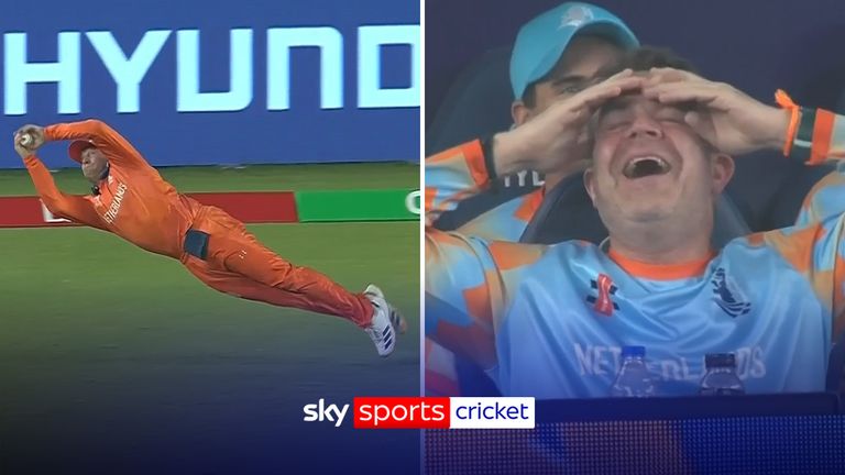 ‘Like a goalkeeper!’ | 41-year-old Roelof van der Merwe takes stunning catch against India! 