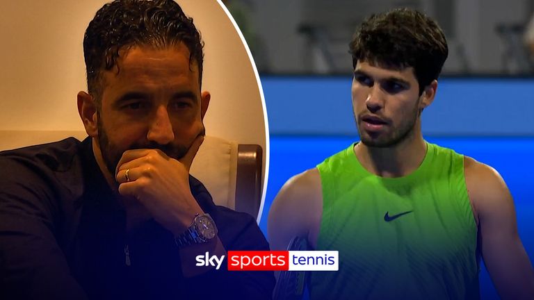 Former Manchester United manager Ruben Amorim was spotted watching Carlos Alcaraz's quarter-final win over Karen Khachanov at the Qatar Open.