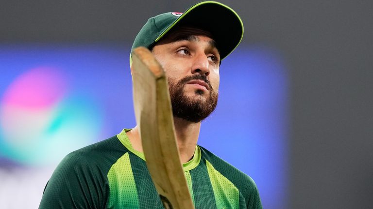 Pakistan captain Salman Ali Agha warms up at the 2026 Men's T20 World Cup 