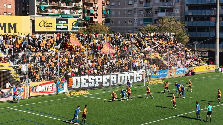 UE Sant Andreu game inside Narcis Sala in Barcelona