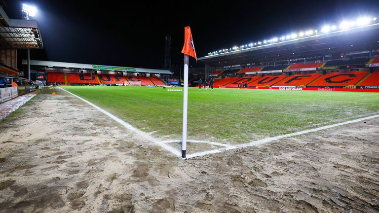 DUNDEE, SCOTLAND - JANUARY 31: A general stadium view before a William Hill Premiership match between Dundee United and Heart of Midlothian at The CalForth Construction Arena at Tannadice Park, on January 31, 2026, in Dundee, Scotland. (Photo by Ross