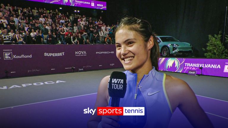 British No 1 Emma Raducanu wins first match since splitting from coach Francis Roig at Transylvania Open