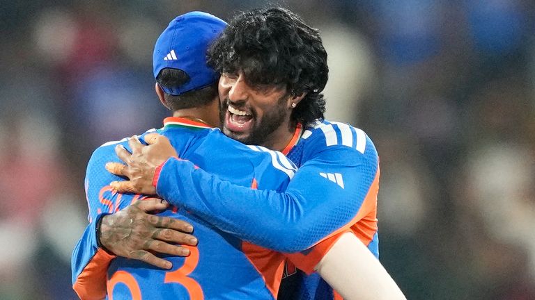 India's Tilak Varma and Suryakumar Yadav (Associated Press)