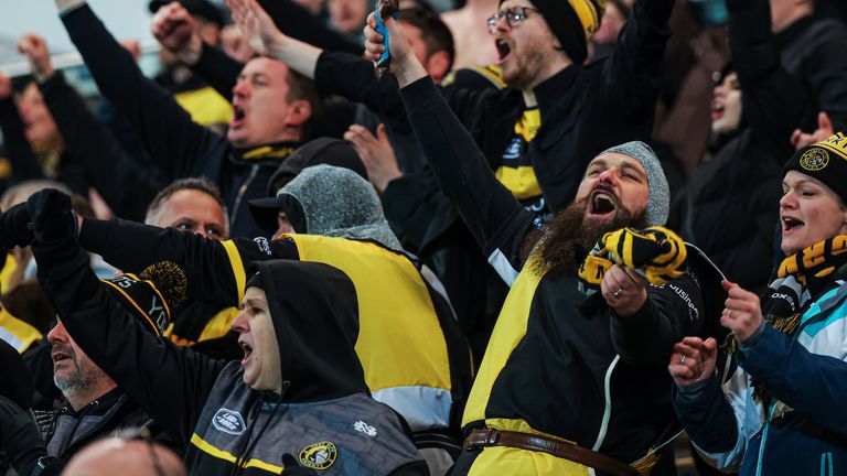 The York Knights fans were celebrating at full-time