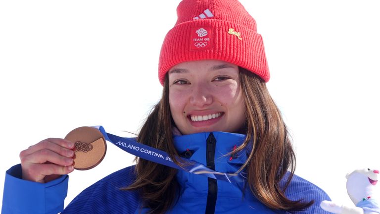 Zoe Atkin with her bronze medal