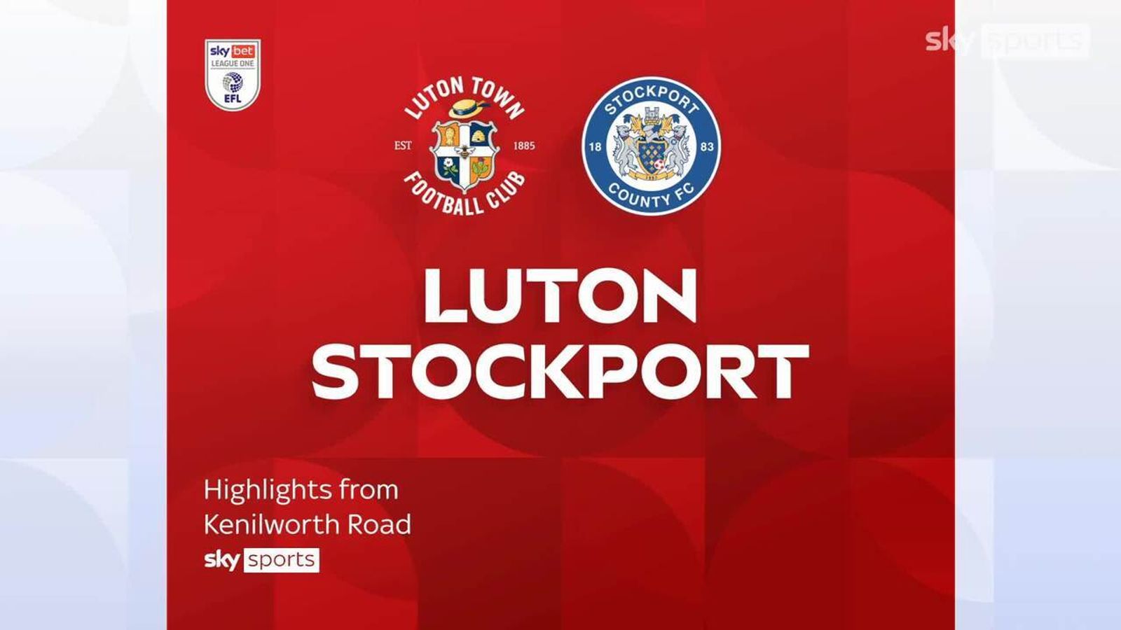 Luton 1-1 Stockport | League One highlights