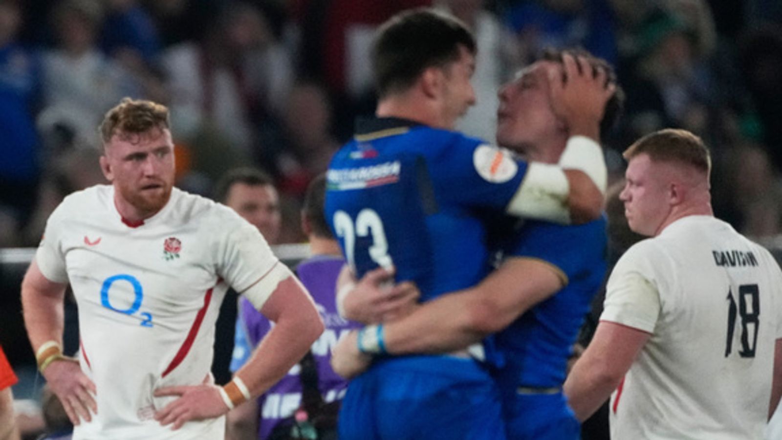 Italy 23-18 England: Azzurri claim first-ever victory over England in Six Nations to pile misery on Steve Borthwick's men