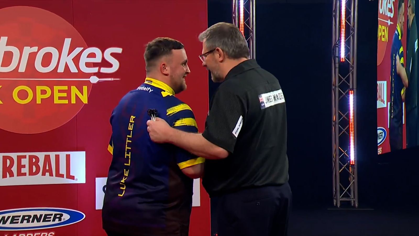 Luke Littler beats James Wade to remain the UK Open in Minehead