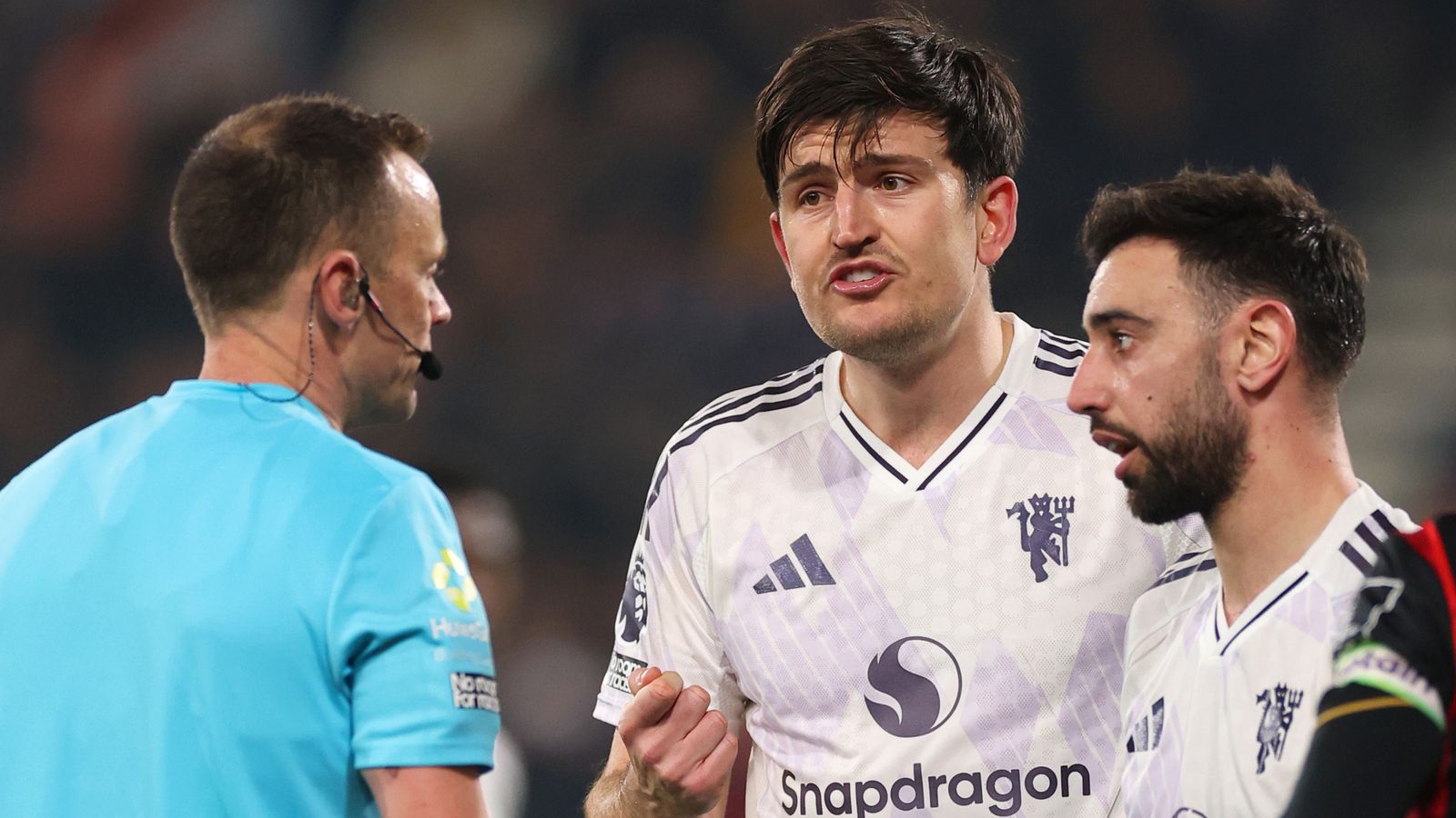 Manchester United: Michael Carrick and Bruno Fernandes critical of Amad Diallo being denied penalty before Harry Maguire red card