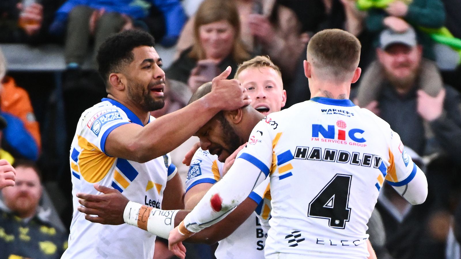Leeds Rhinos 26-22 Warrington Wolves: Maika Sivo hat-trick guides Leeds to hard-fought victory as Wolves suffer first loss of Super League season
