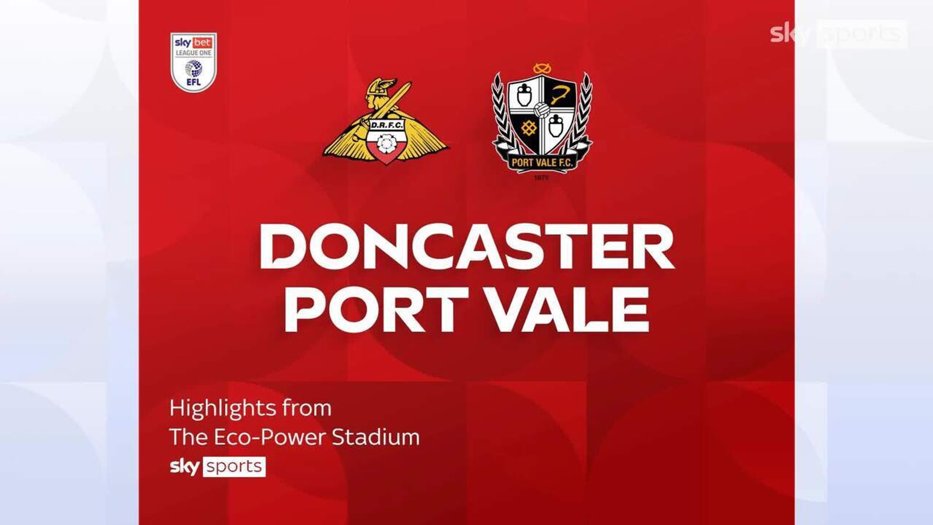 Doncaster 1-0 Port Vale