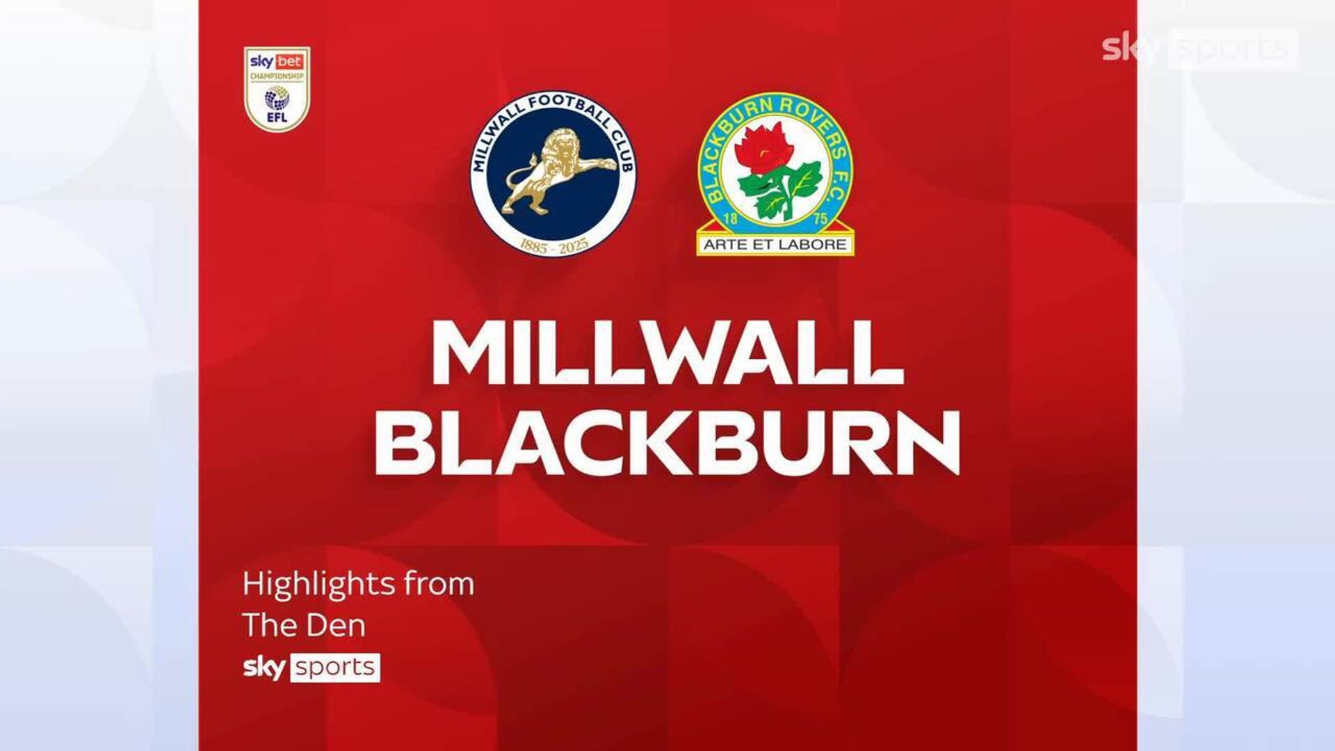 Millwall 1-2 Blackburn