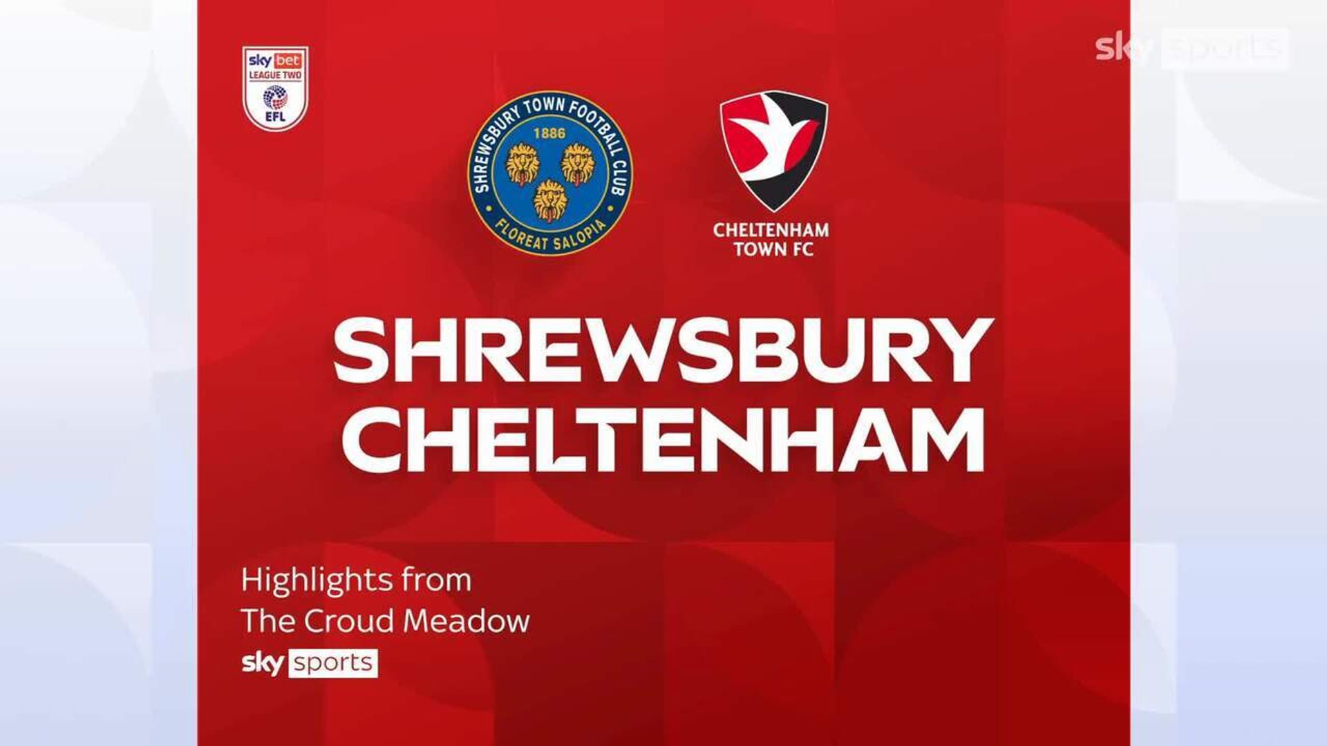 Shrewsbury 0-2 Cheltenham 