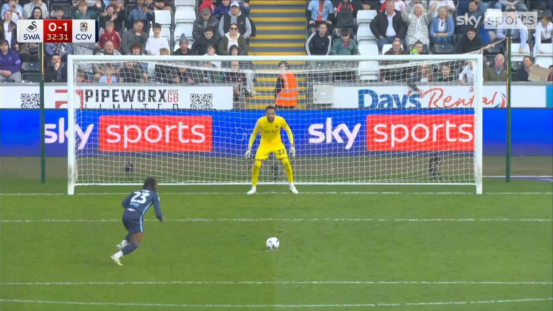 Thomas-Asante penalty gives Coventry the lead at Swansea