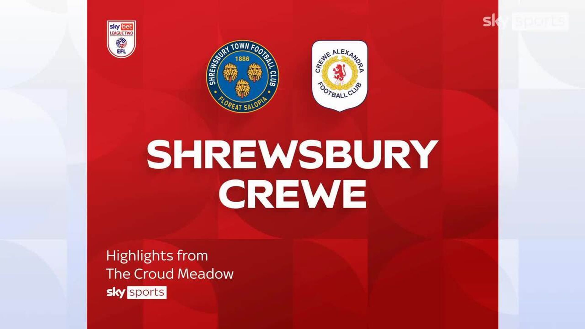 Shrewsbury 0-4 Crewe