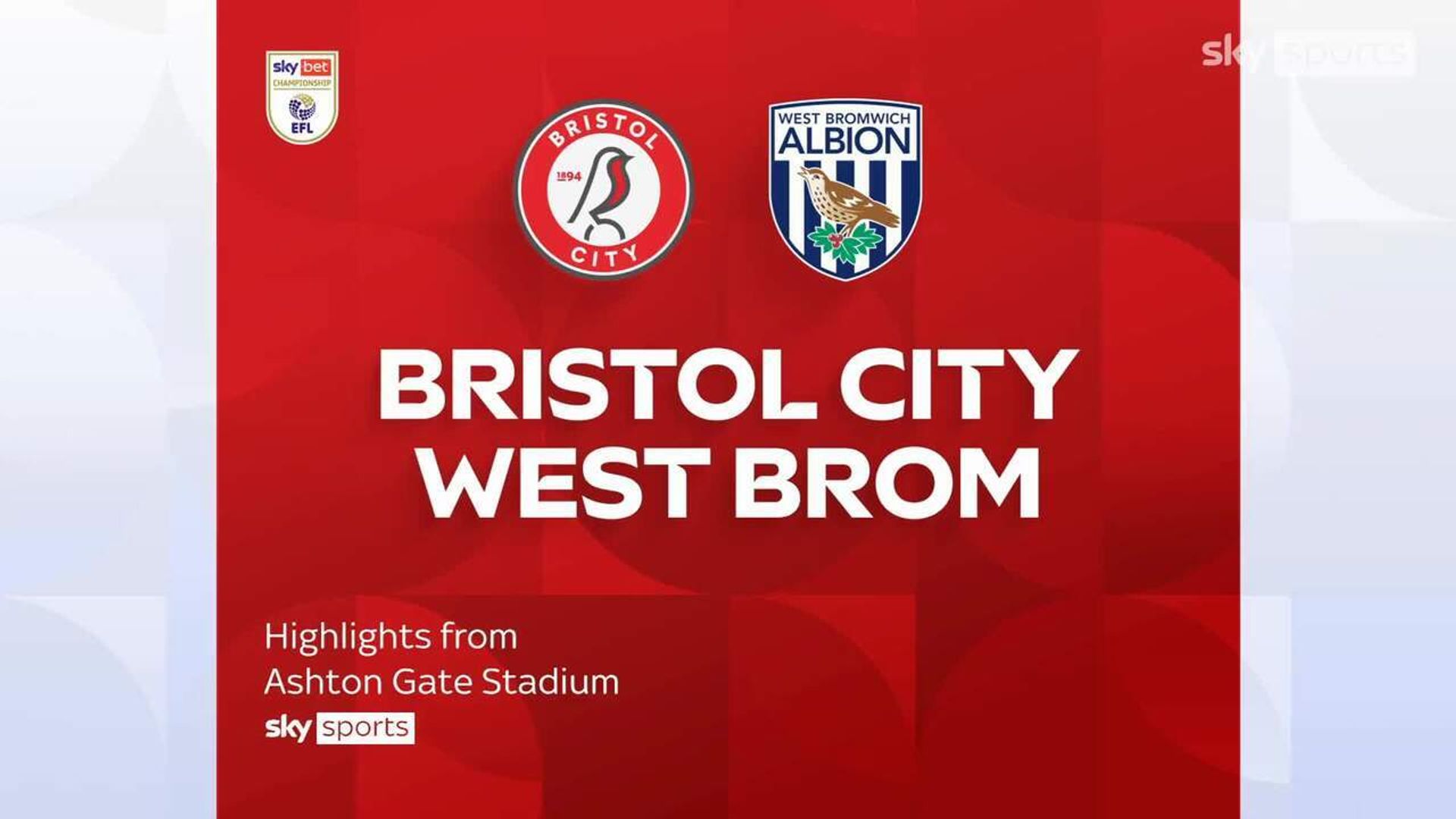 Bristol City 0-1 West Brom 