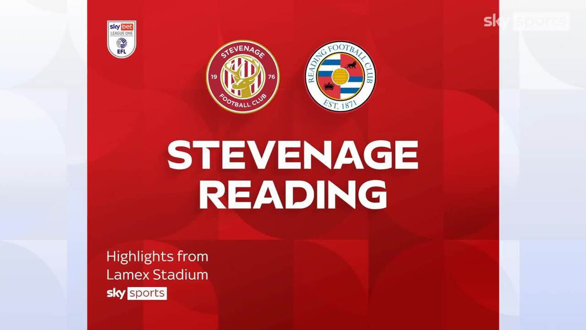 Stevenage 1-0 Reading