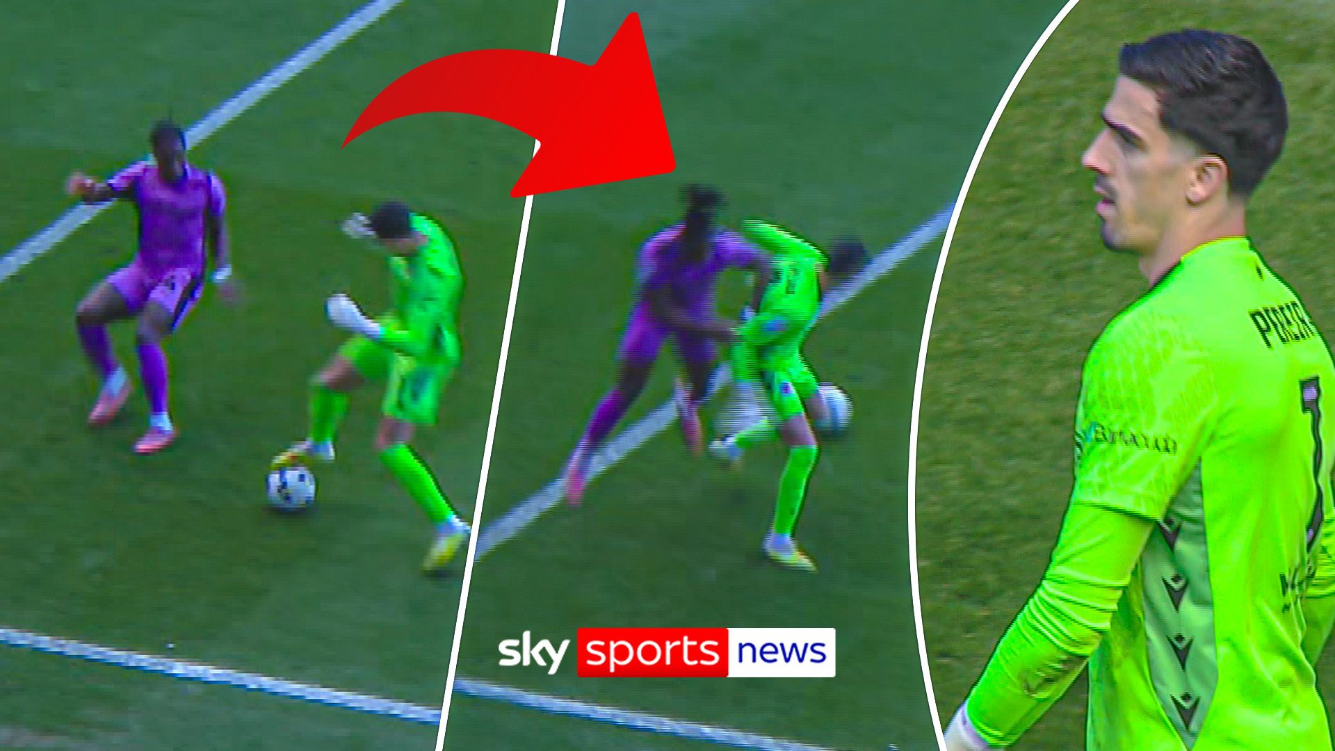 Close call! Goalkeeper pulls off AUDACIOUS roulette to avoid pressure