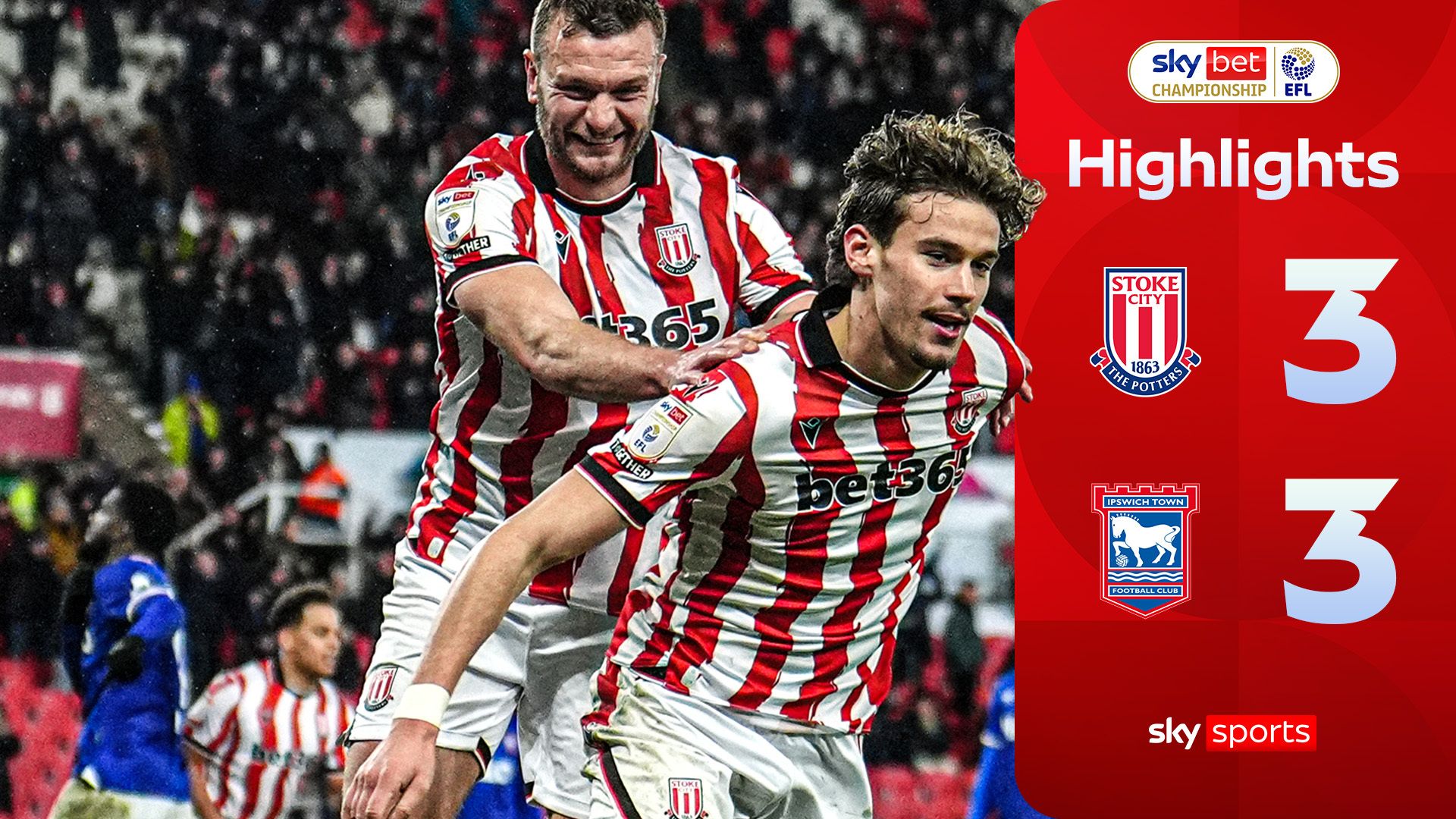 Ipswich denied comeback win after late penalty drama at Stoke 