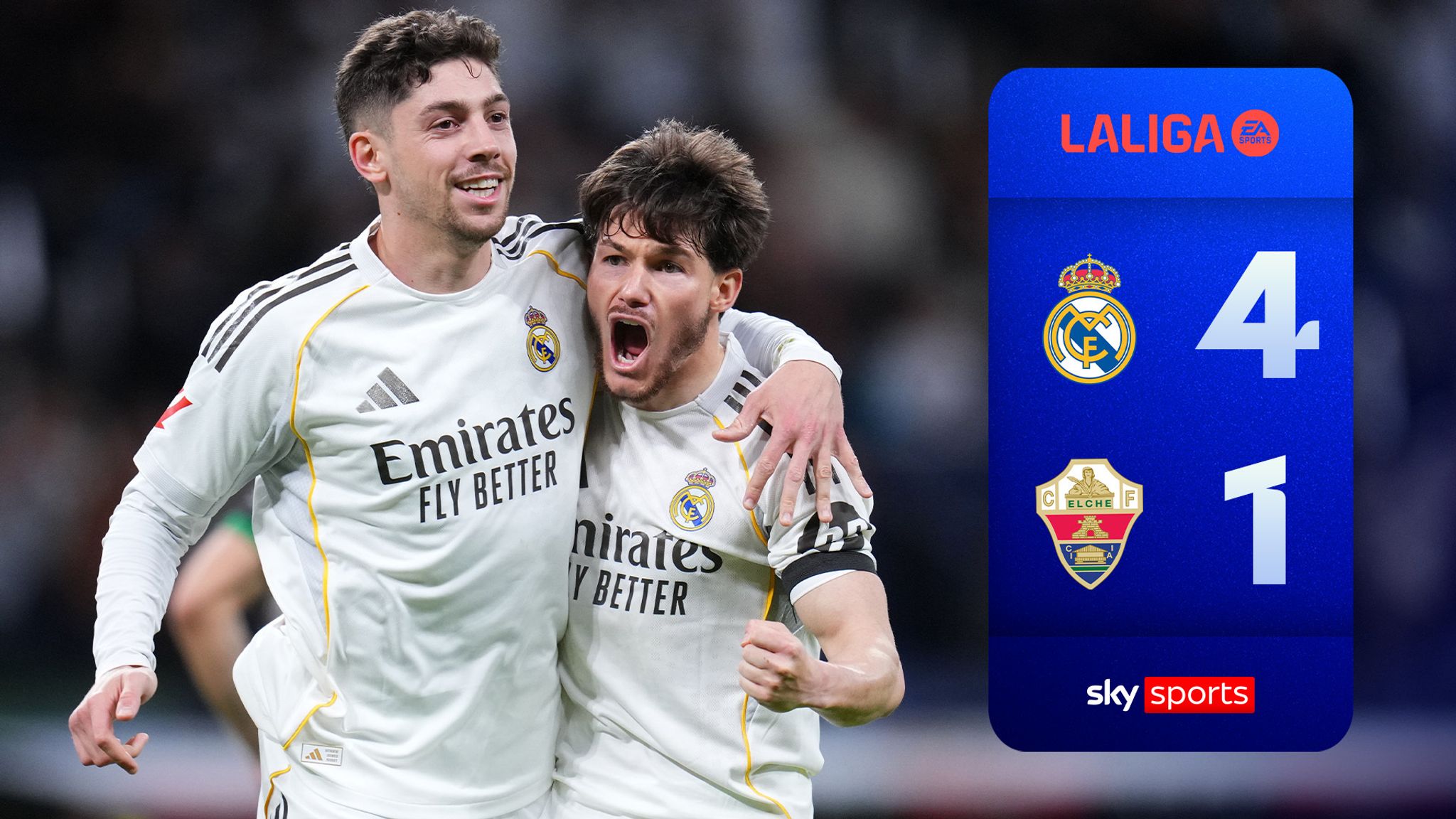REAL MADRID 4 - 1 ELCHE CF | HIGHLIGHTS LALIGA EA SPORTS