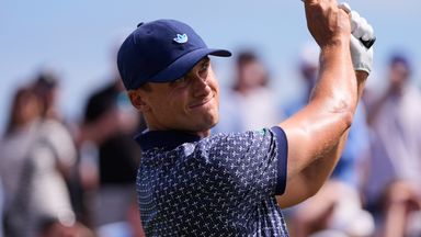 Ludvig Aberg of Sweden hits from the third tee during the third round of The Players Championship golf tournament Saturday, March 14, 2026, in Ponte Vedra Beach, Fla. (AP Photo/Gerald Herbert)