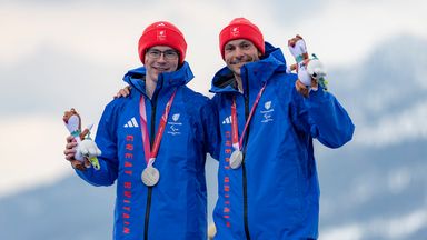 Neil Simpson and guide Rob Poth won a silver medal in the Super Combined