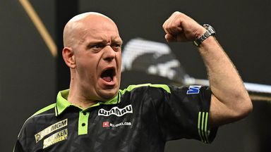 Michael van Gerwen faces Rob Cross on Sunday afternoon 
