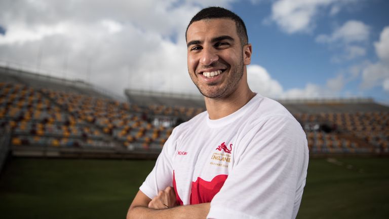 Adam Gemili poses during a Team England media opportunity ahead of the 2018 Gold Coast Commonwealth Games