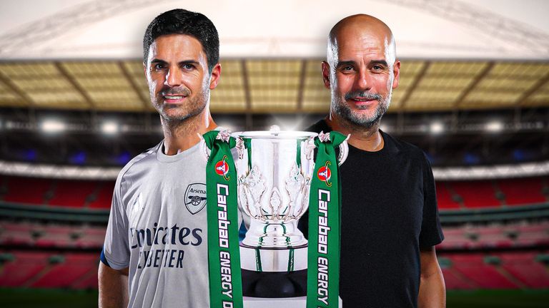 Arsenal meet Manchester City in the Carabao Cup at Wembley