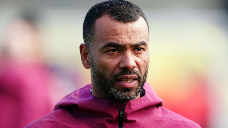 Ashley Cole in training with England as a coach