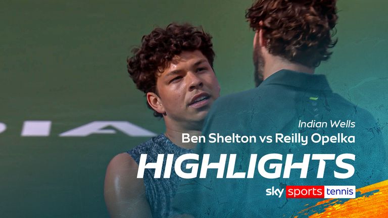 Highlights of Ben Shelton against Reilly Opelka from Indian Wells
