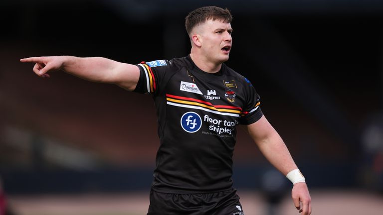 Bradford Bulls' Joe Mellor instructs his teammates as his side pick up their second win in three Super League games