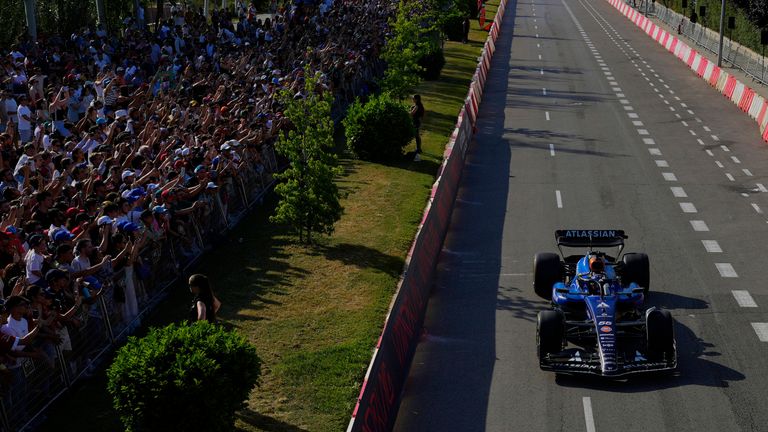 Carlos Sainz on the new Madring circuit