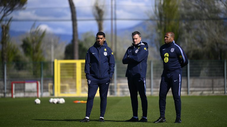 Chris Lock fotografado em um treino da Inglaterra no Riano Athletic Center em 27 de março de 2026 em Roma, Itália [Credit: FA via Getty]