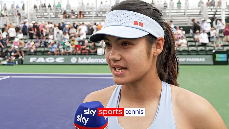 Emma Raducanu talks to Sky Sports after defeating Anastasia Zakharova