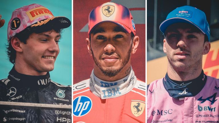 Kimi Antoneilli, Lewis Hamilton, Pierre Gasly