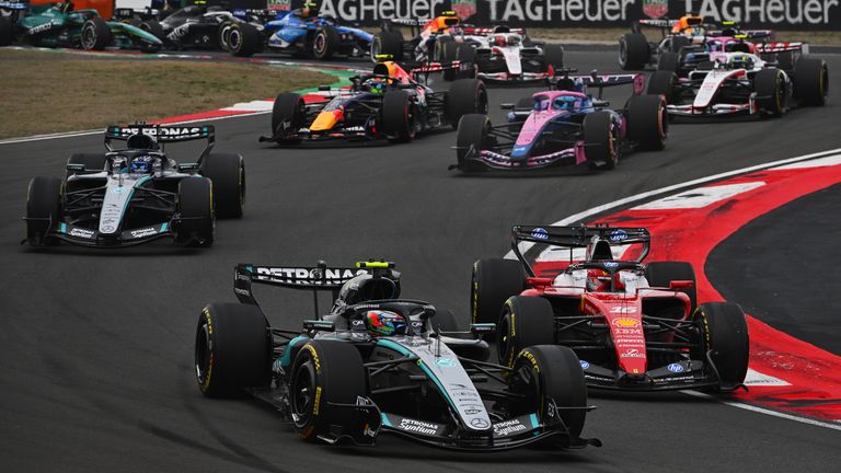 The start of the Chinese Grand Prix