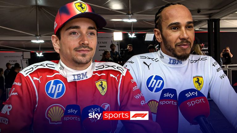 Chinese Grand Prix: Lewis Hamilton: Great to see Ferrari in top three | Charles Leclerc: Fun battling with George and Lewis