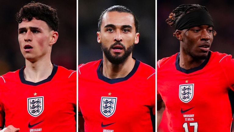 Phil Foden, Dominic Calvert-Lewin, Noni Madueke