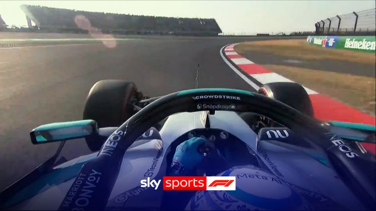 Ride onboard with George Russell as he qualifies on pole for the Chinese GP Sprint. 