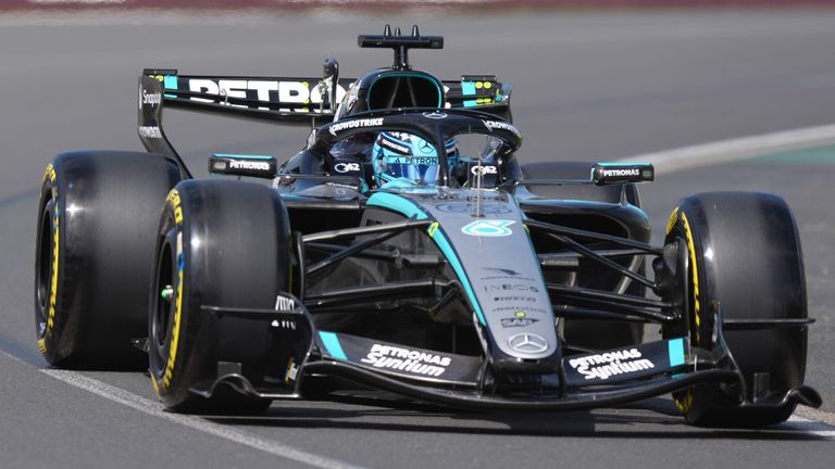 March 6, 2026, Melbourne, Victoria, Australia: 63 GEORGE RUSSELL from the Mercedes AMG Petronas F1 Team driving the Mercedes powered Mercedes W17 during practice session one at the Formula 1 Qatar Airways Australian Grand Prix 2026 at Albert Park, Me