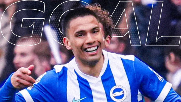 Diego Gomez scores for Brighton against Forest