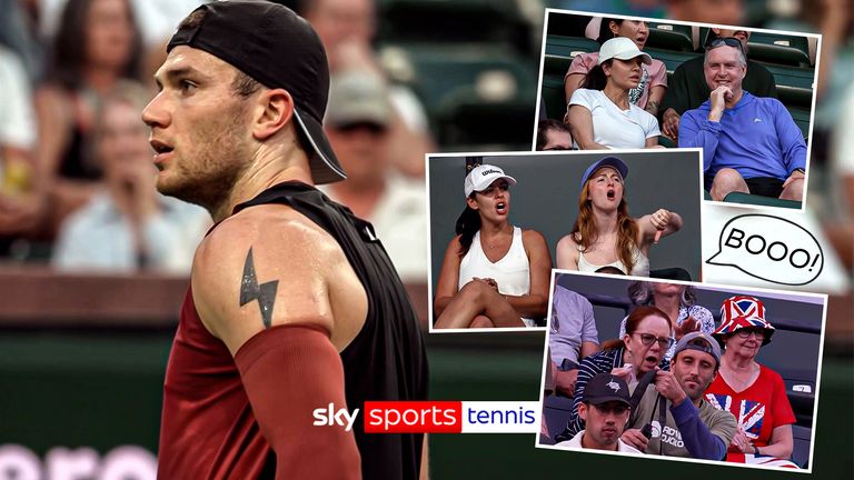 Jack Draper plays in the Miami Open